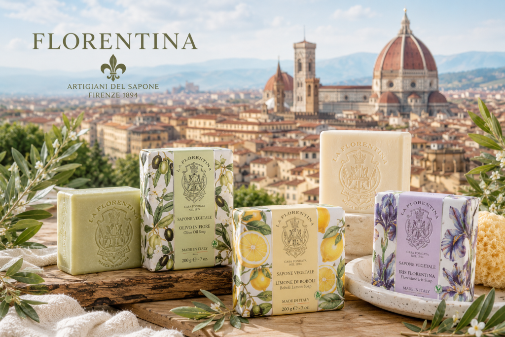 Florentina zepen uit Florence met natuurlijke geuren en luxe Italiaanse verzorging